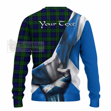 Campbell Tartan Knitted Sweater with Family Crest Scotland Patriotic Style - Tartan Vibes Clothing
