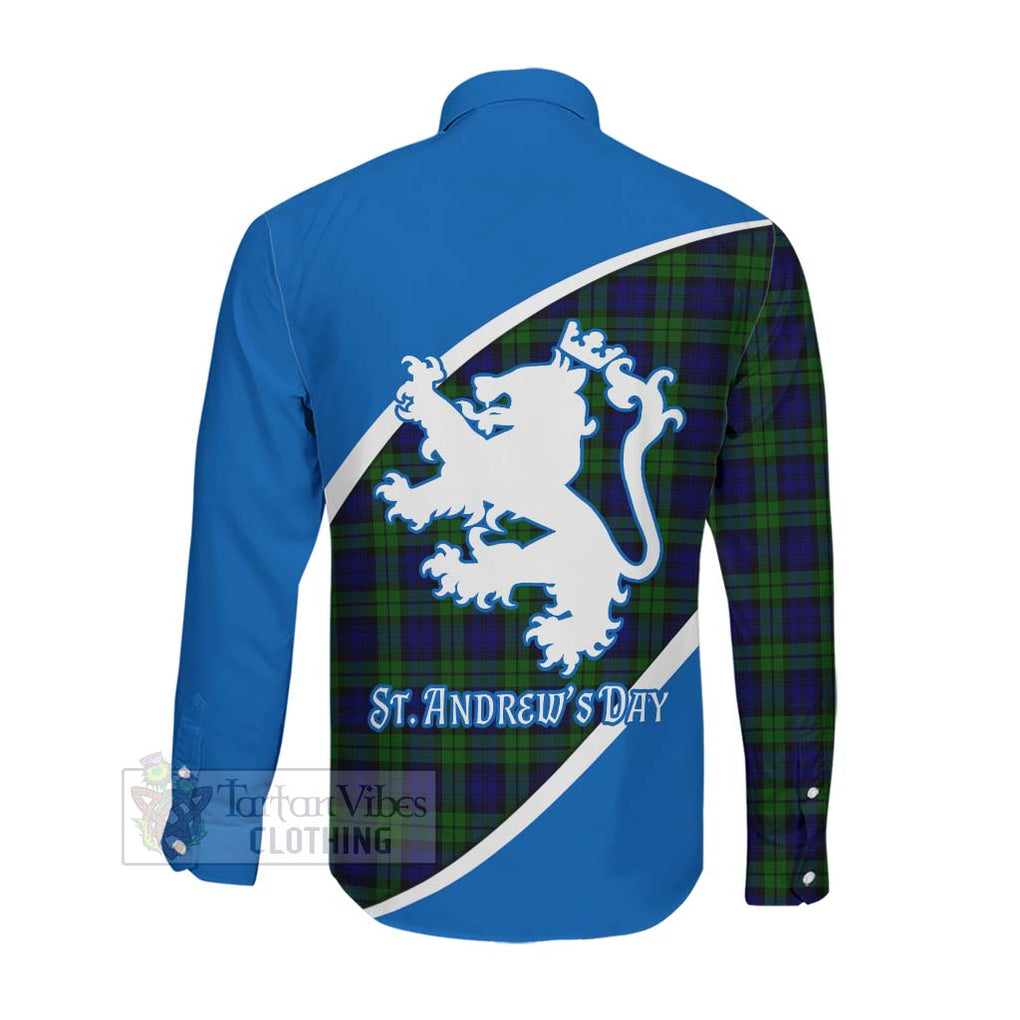 Tartan Vibes Clothing Campbell Family Crest Tartan Long Sleeve Button Shirt Celebrate Saint Andrew's Day in Style