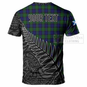 Campbell Crest Tartan T-Shirt with New Zealand Silver Fern Half Style