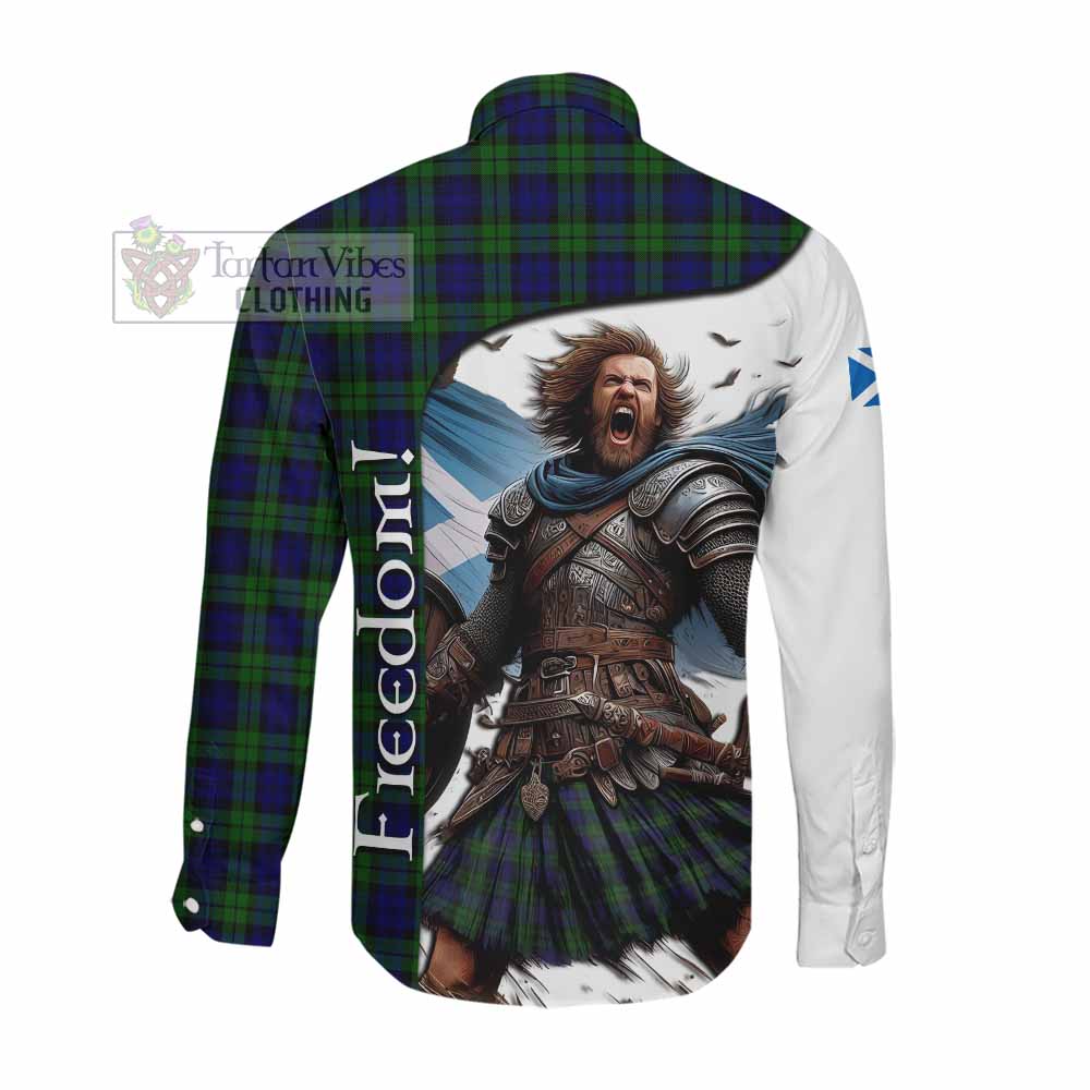 Tartan Vibes Clothing Campbell Crest Tartan Long Sleeve Button Shirt Inspired by the Freedom of Scottish Warrior