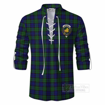 Campbell Tartan Ghillie Kilt Shirt with Family Crest DNA In Me Style