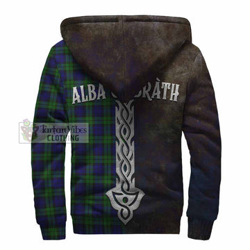 Campbell Tartan Family Crest Sherpa Hoodie Alba Gu Brath Be Brave Lion Ancient Style - Tartan Vibes Clothing