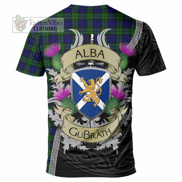 Campbell Tartan Family Crest T-Shirt Lion Rampant Royal Thistle Shield Celtic Inspired - Tartan Vibes Clothing