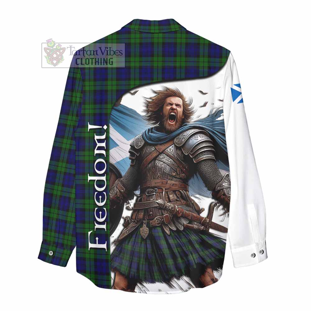 Tartan Vibes Clothing Campbell Crest Tartan Women's Casual Shirt Inspired by the Freedom of Scottish Warrior