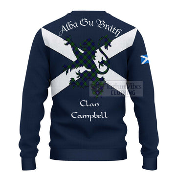 Campbell Tartan Lion Rampant Ugly Sweater Proudly Display Your Heritage with Alba Gu Brath and Clan Name - Tartan Vibes Clothing