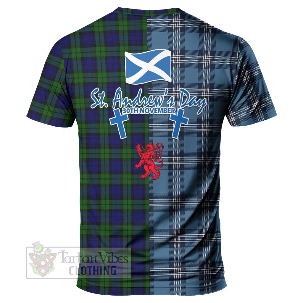 Tartan Vibes Clothing Campbell Tartan T-Shirt Happy St. Andrew's Day Half Tartan Style