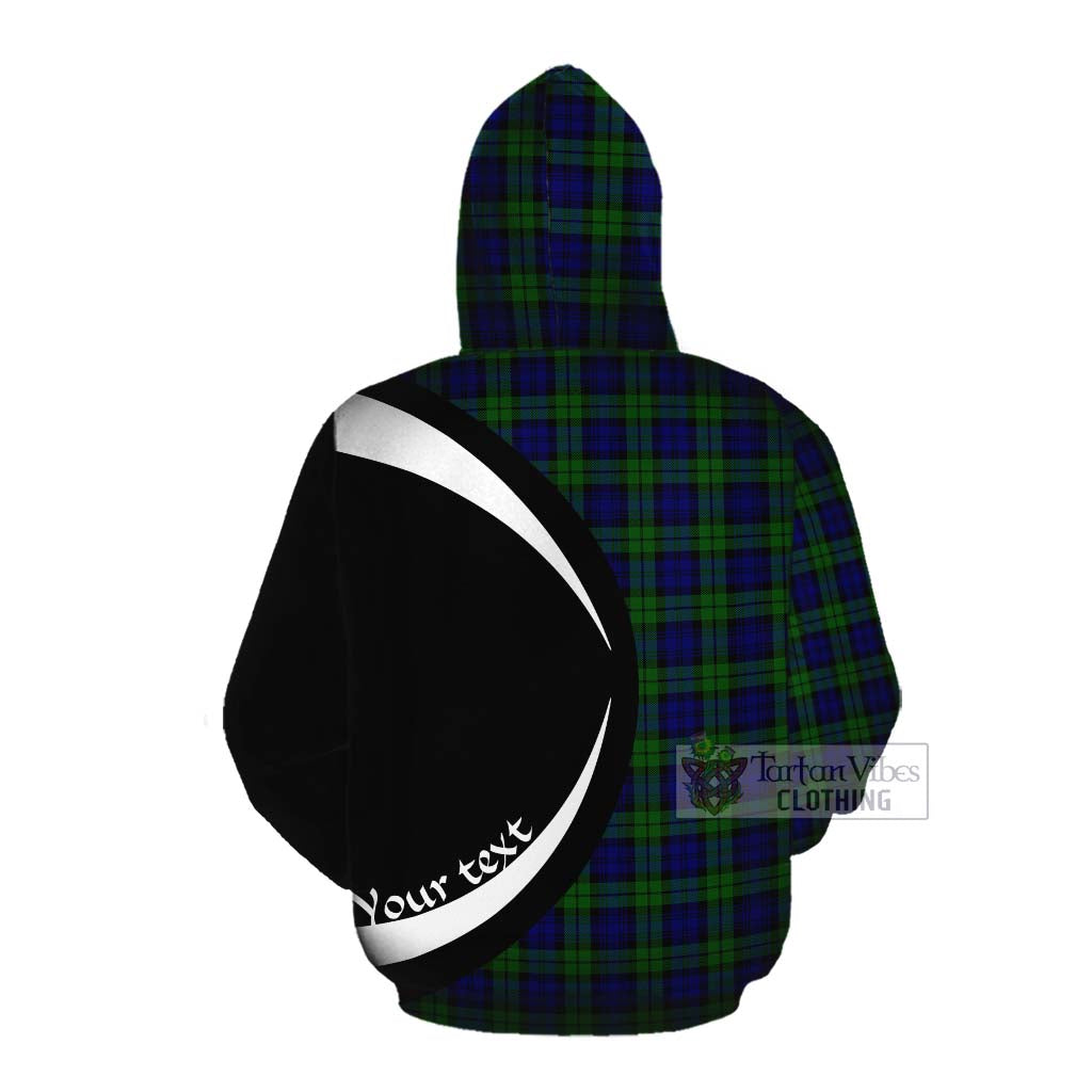 Tartan Vibes Clothing Campbell Tartan Cotton Hoodie with Family Crest Circle Style