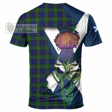 Campbell Tartan Family Crest T-Shirt Scottish Thistle Celtic Inspired - Tartan Vibes Clothing
