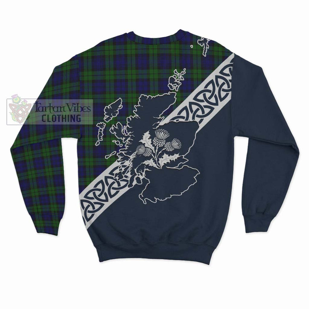 Tartan Vibes Clothing Campbell Tartan Sweatshirt Featuring Thistle and Scotland Map