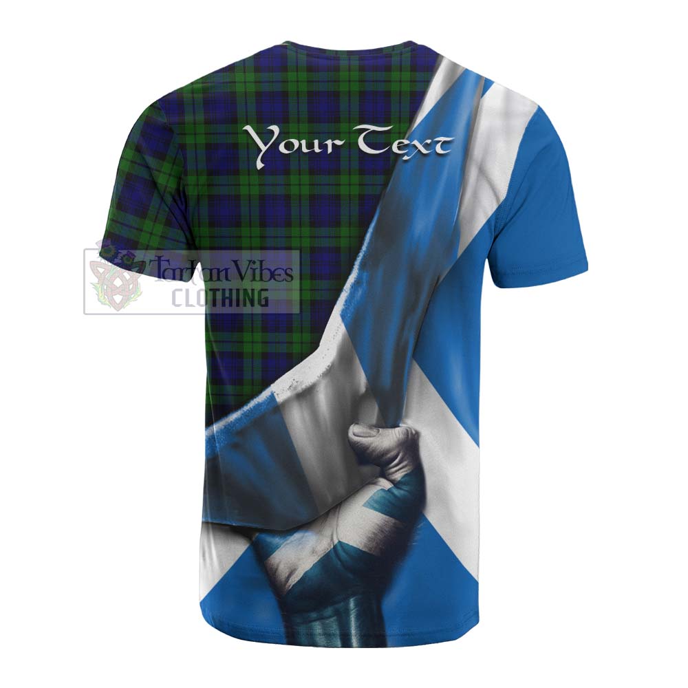 Tartan Vibes Clothing Campbell Tartan Cotton T-shirt with Family Crest Scotland Patriotic Style