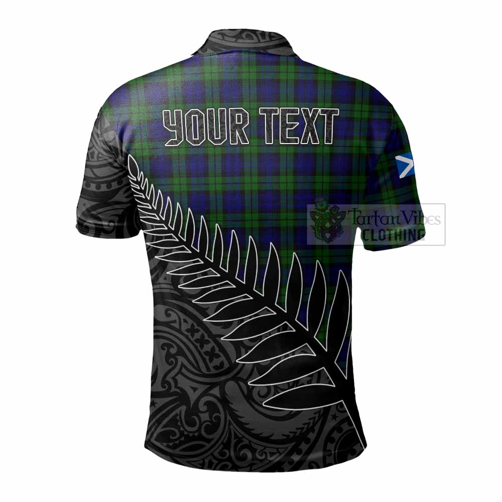 Tartan Vibes Clothing Campbell Crest Tartan Polo Shirt with New Zealand Silver Fern Half Style