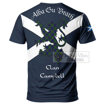 Campbell Tartan Lion Rampant T-Shirt Proudly Display Your Heritage with Alba Gu Brath and Clan Name