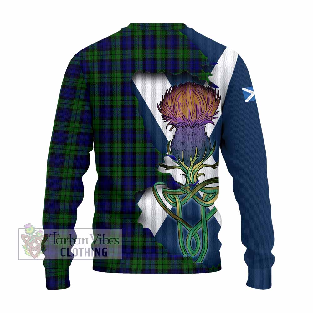 Campbell Tartan Family Crest Knitted Sweater Scottish Thistle Celtic Inspired - Tartan Vibes Clothing