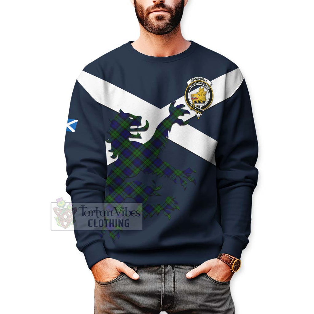 Tartan Vibes Clothing Campbell Tartan Lion Rampant Sweatshirt – Proudly Display Your Heritage with Alba Gu Brath and Clan Name