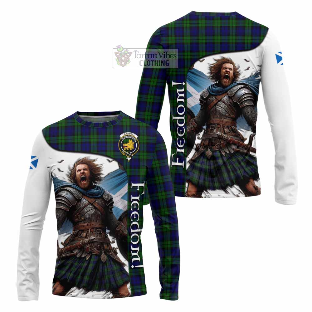 Tartan Vibes Clothing Campbell Crest Tartan Long Sleeve T-Shirt Inspired by the Freedom of Scottish Warrior