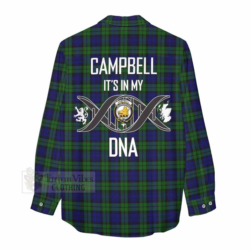 Tartan Vibes Clothing Campbell Tartan Women's Casual Shirt with Family Crest DNA In Me Style