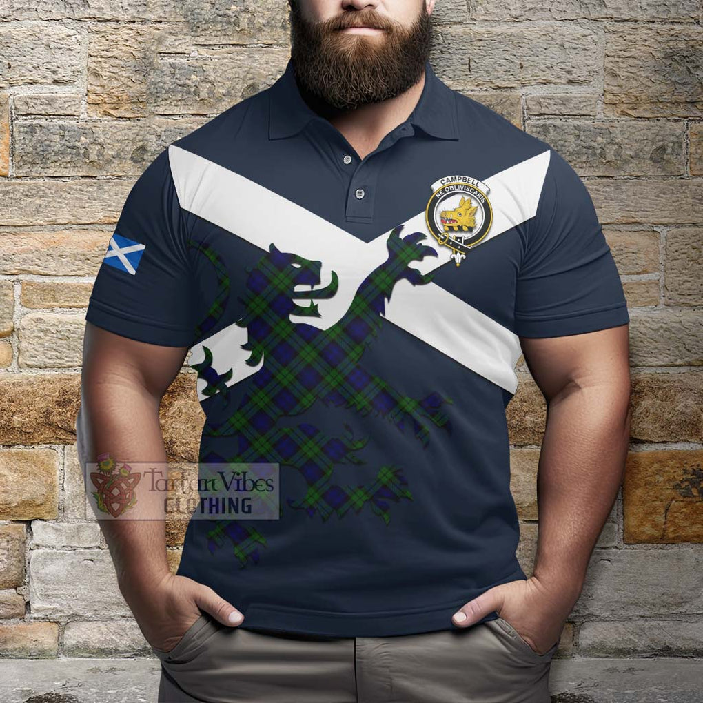 Tartan Vibes Clothing Campbell Tartan Lion Rampant Polo Shirt – Proudly Display Your Heritage with Alba Gu Brath and Clan Name