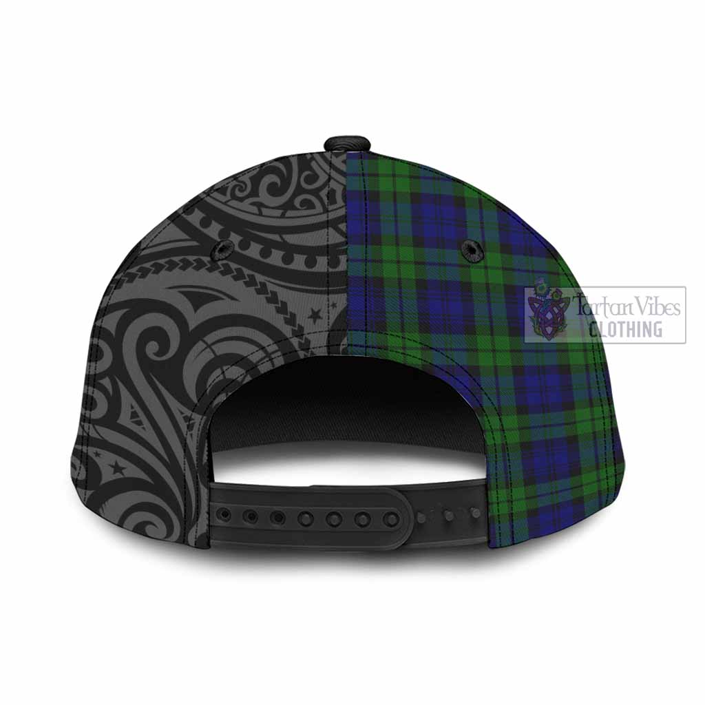 Tartan Vibes Clothing Campbell Tartan Classic Cap with New Zealand Silver Fern Half Style