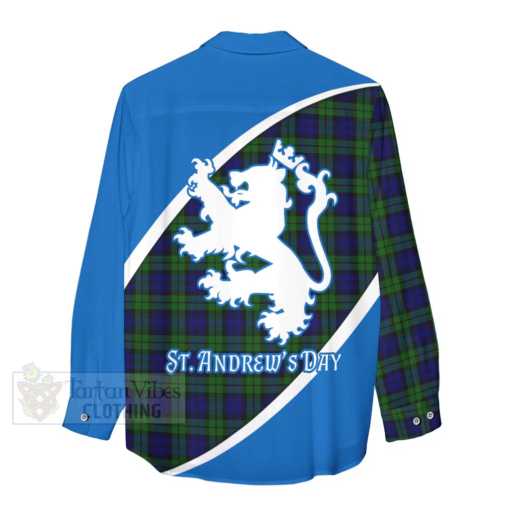 Tartan Vibes Clothing Campbell Family Crest Tartan Women's Casual Shirt Celebrate Saint Andrew's Day in Style