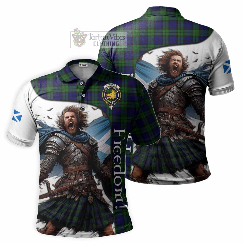 Tartan Vibes Clothing Campbell Crest Tartan Polo Shirt Inspired by the Freedom of Scottish Warrior