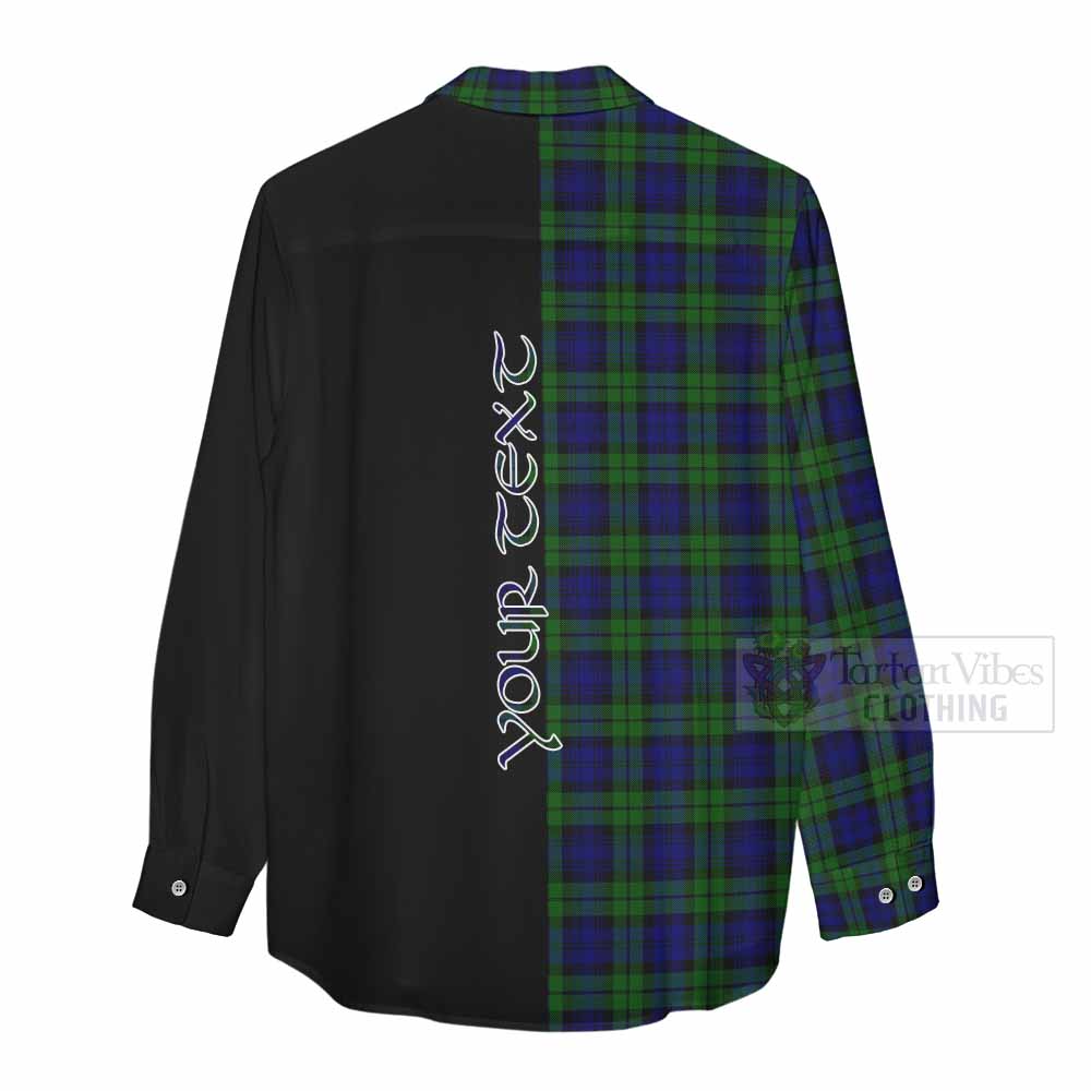 Tartan Vibes Clothing Campbell Tartan Women's Casual Shirt with Family Crest and Half Of Me Style