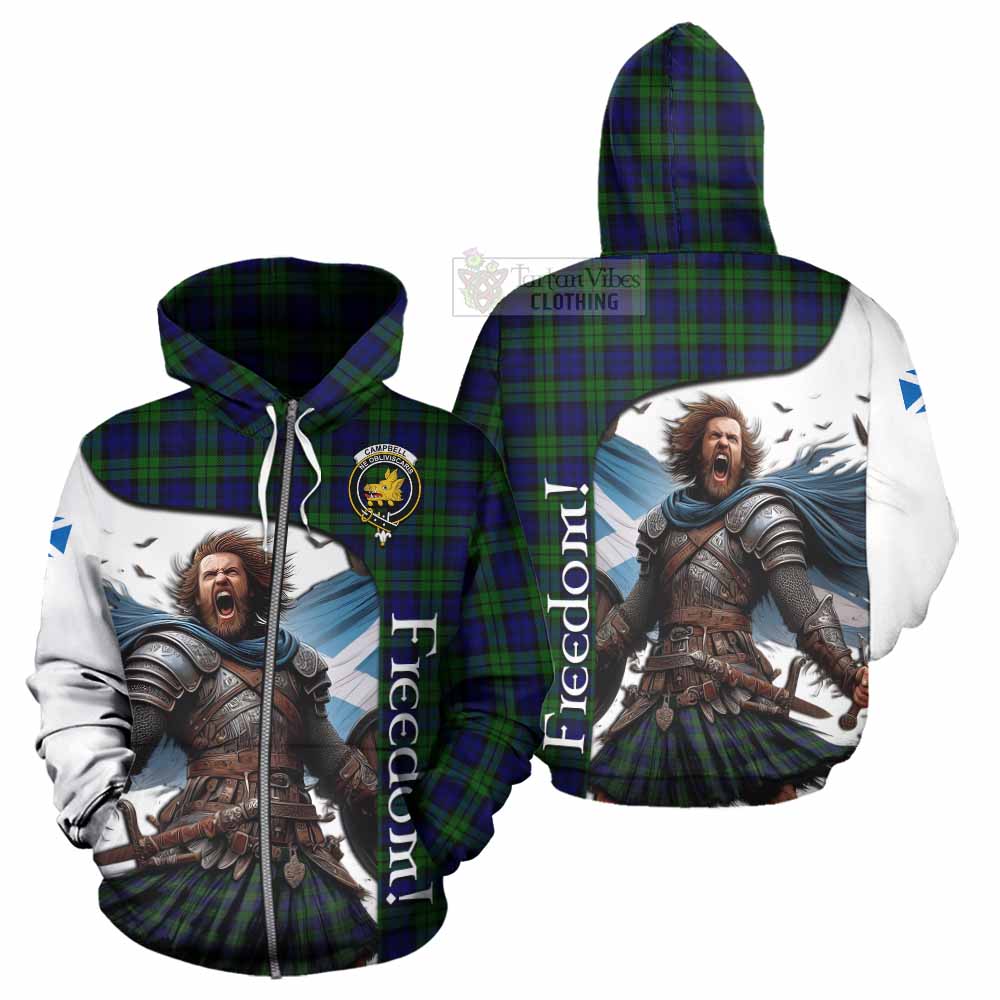 Tartan Vibes Clothing Campbell Crest Tartan Hoodie Inspired by the Freedom of Scottish Warrior