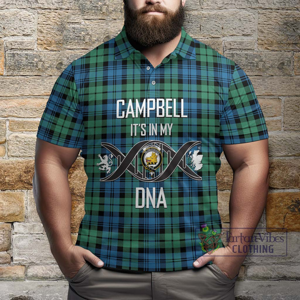 Campbell Ancient 01 Tartan Polo Shirt with Family Crest DNA In Me Style Kid - Tartanvibesclothing Shop