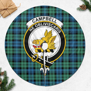 Campbell Ancient 01 Tartan Christmas Tree Skirt with Family Crest