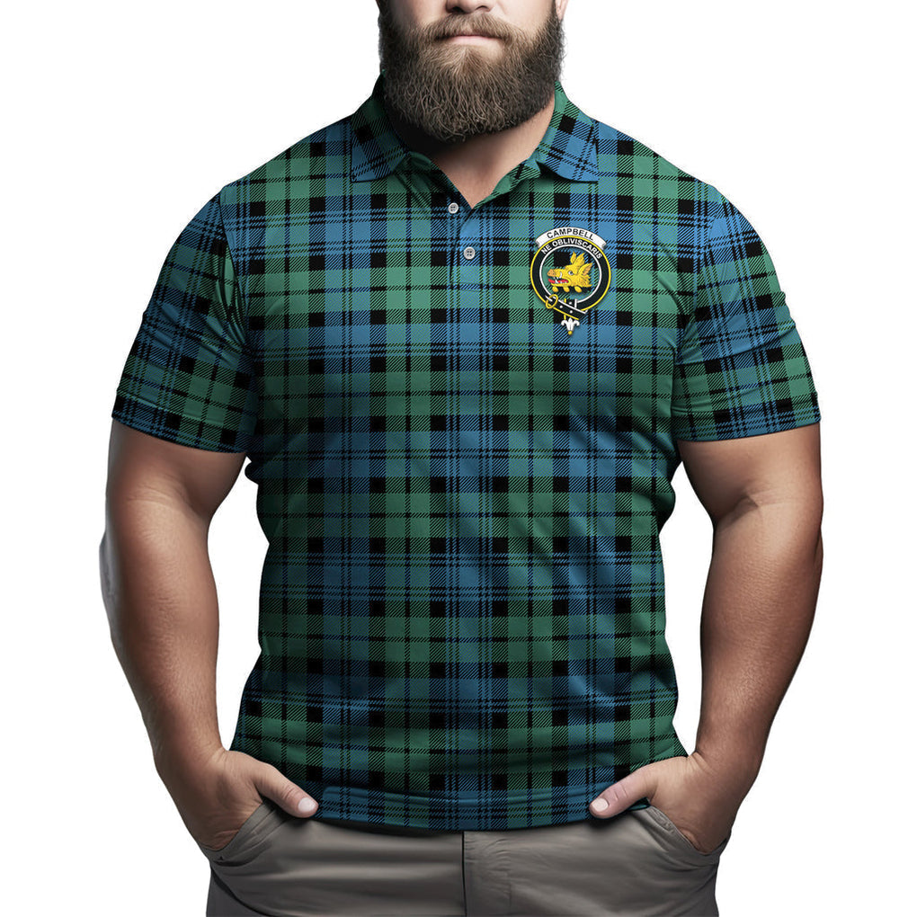 Campbell Ancient 01 Tartan Men's Polo Shirt with Family Crest Kid - Tartan Vibes Clothing