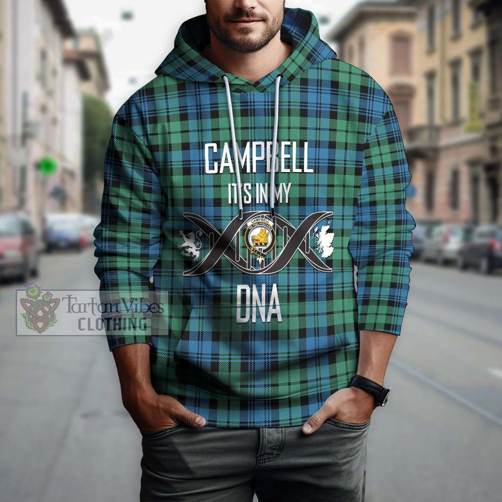 Campbell Ancient 01 Tartan Hoodie with Family Crest DNA In Me Style Pullover Hoodie - Tartanvibesclothing Shop