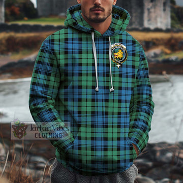 Campbell Ancient 01 Tartan Cotton Hoodie with Family Crest