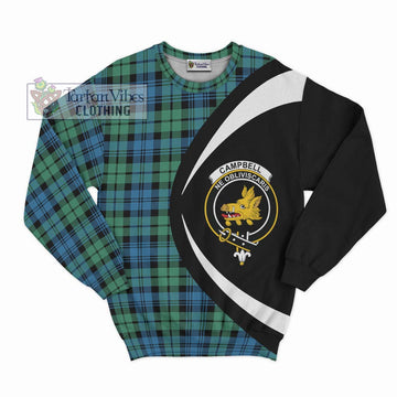 Campbell Ancient 01 Tartan Sweatshirt with Family Crest Circle Style