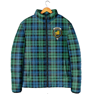 Campbell Ancient 01 Tartan Padded Jacket with Family Crest