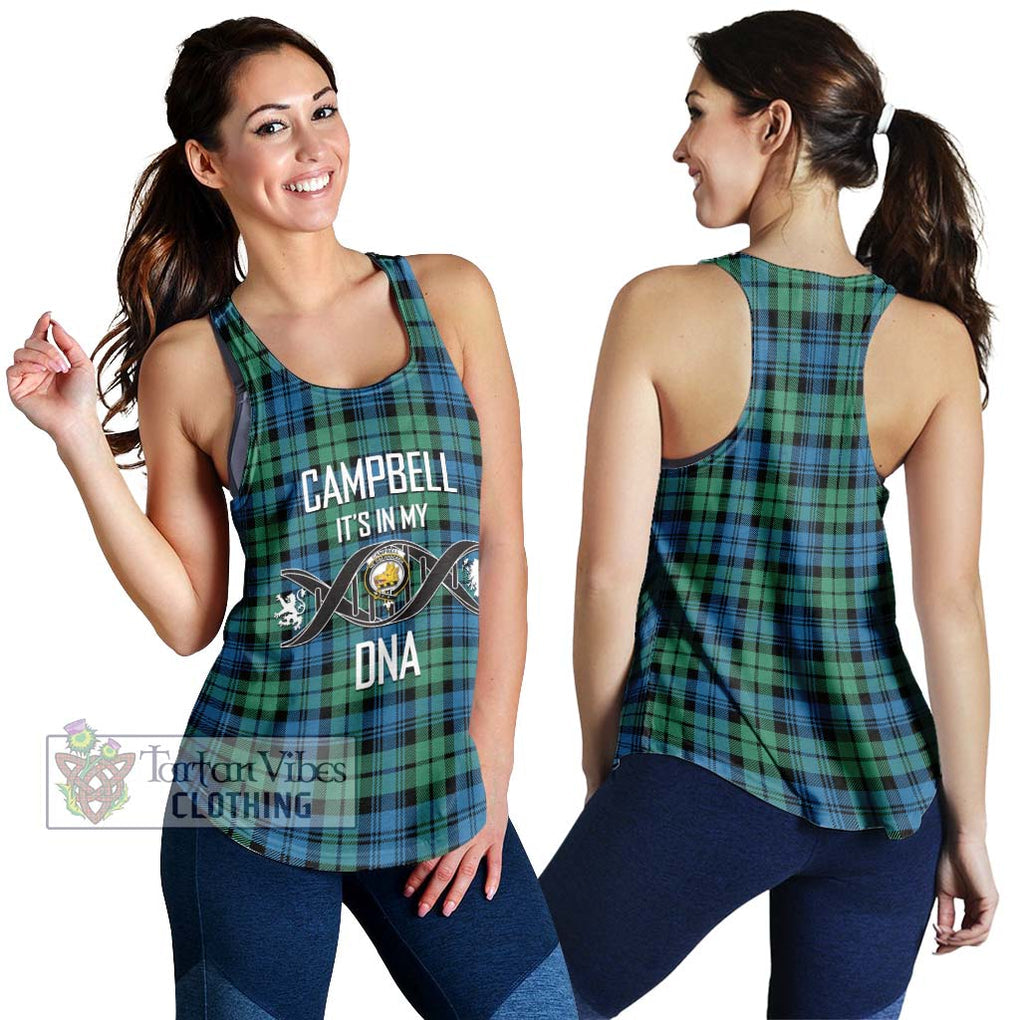 Campbell Ancient 01 Tartan Women's Racerback Tanks with Family Crest DNA In Me Style 4XL - Tartanvibesclothing Shop