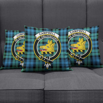 Campbell Ancient 01 Tartan Pillow Cover with Family Crest