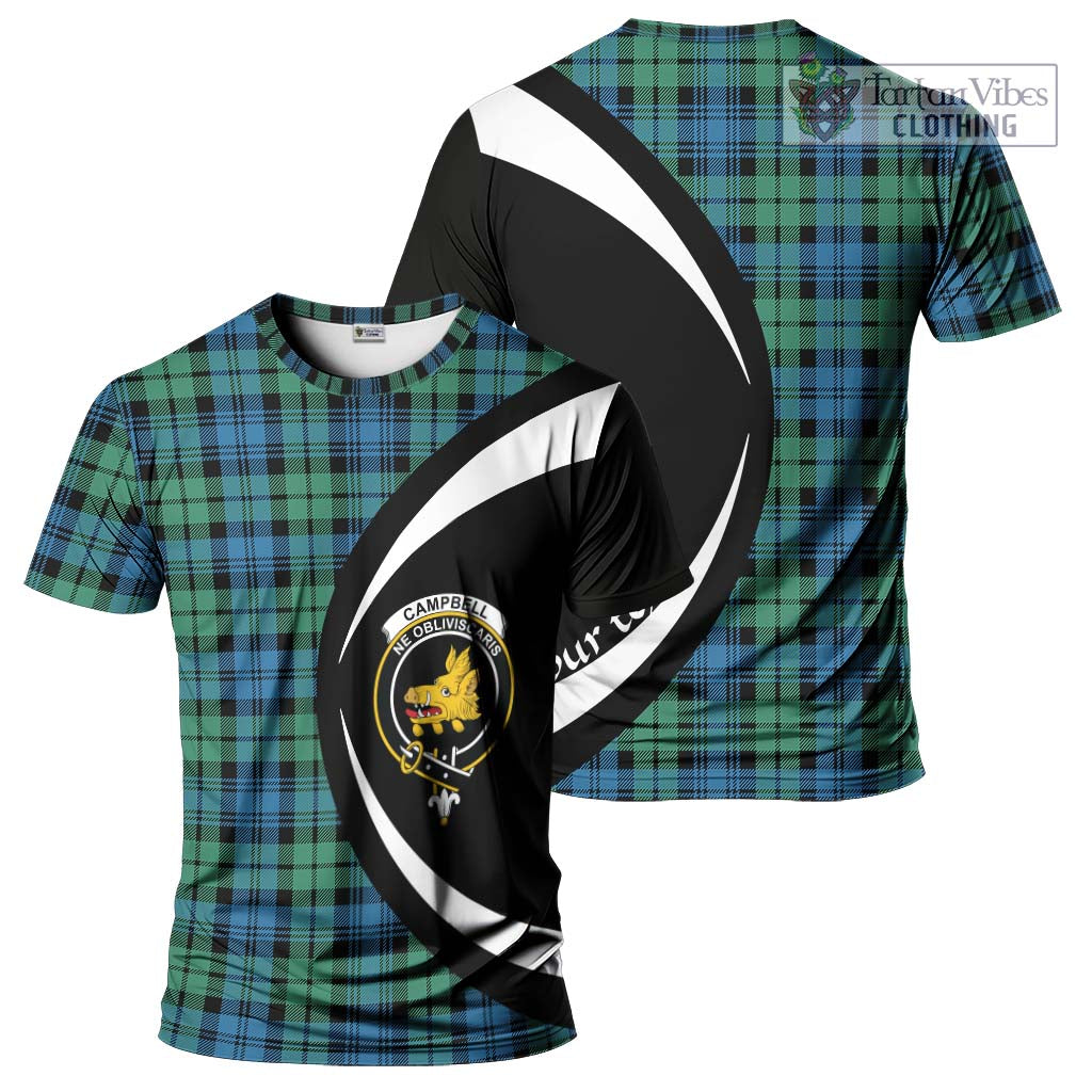 Tartan Vibes Clothing Campbell Ancient 01 Tartan T-Shirt with Family Crest Circle Style