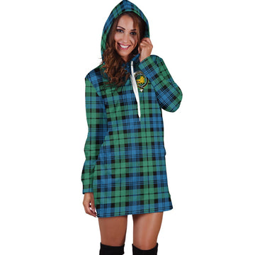 Campbell Ancient 01 Tartan Hoodie Dress with Family Crest