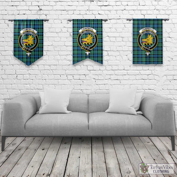 Campbell Ancient 01 Tartan Gonfalon, Tartan Banner with Family Crest