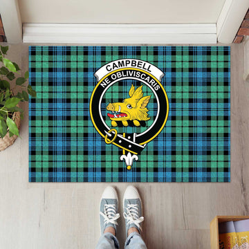 Campbell Ancient 01 Tartan Door Mat with Family Crest