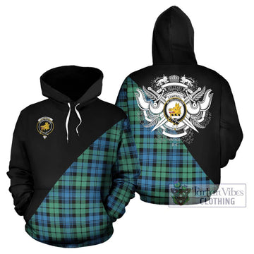 Campbell Ancient 01 Tartan Hoodie with Family Crest and Military Logo Style