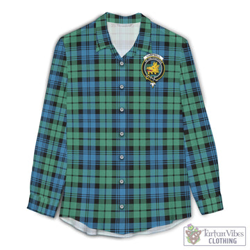 Campbell Ancient 01 Tartan Women's Casual Shirt with Family Crest