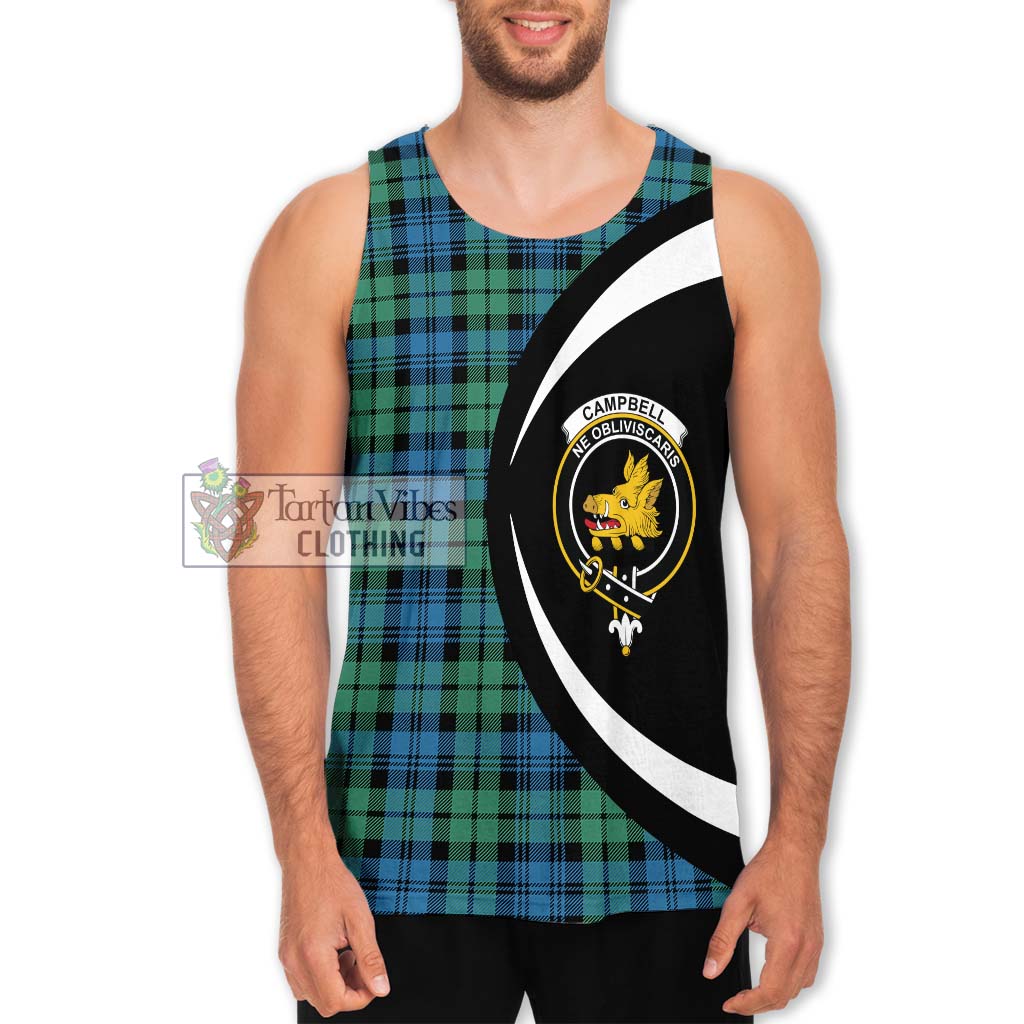 Campbell Ancient 01 Tartan Men's Tank Top with Family Crest Circle Style Men - Tartan Vibes Clothing