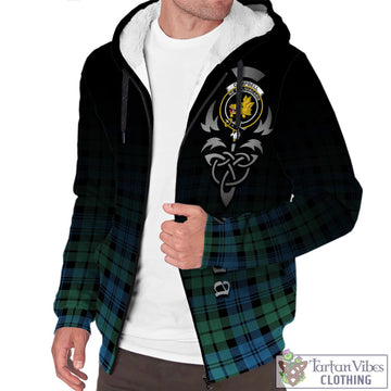 Campbell Ancient 01 Tartan Sherpa Hoodie Featuring Alba Gu Brath Family Crest Celtic Inspired