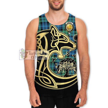 Campbell Ancient 01 Tartan Men's Tank Top with Family Crest Celtic Wolf Style