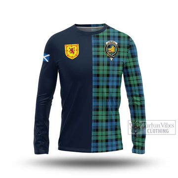 Campbell Ancient 01 Tartan Long Sleeve T-Shirt Alba with Scottish Lion Royal Arm Half Style