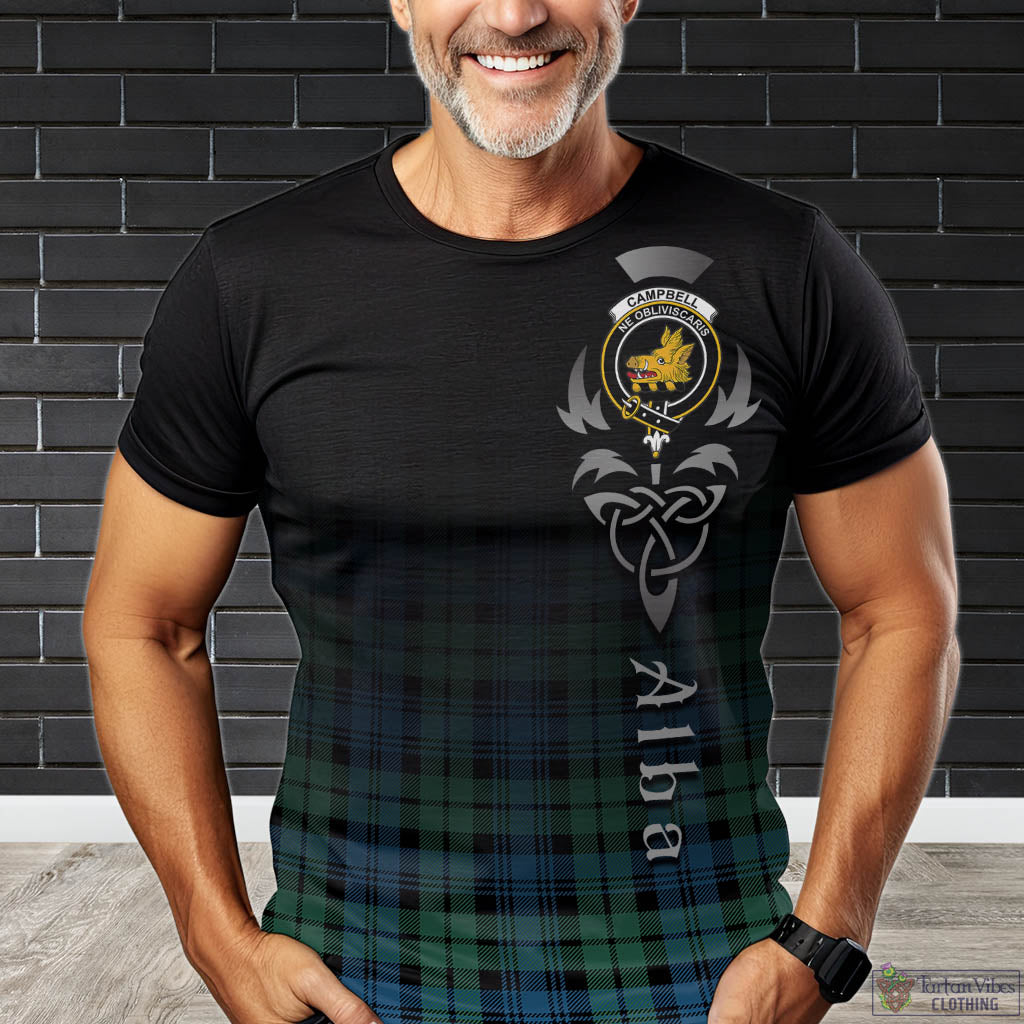 Tartan Vibes Clothing Campbell Ancient 01 Tartan T-Shirt Featuring Alba Gu Brath Family Crest Celtic Inspired