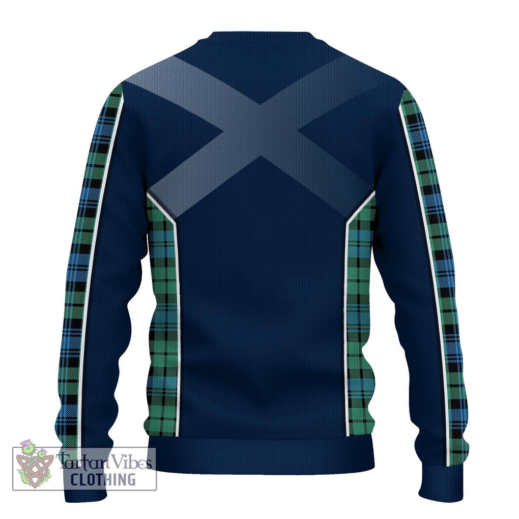 Campbell Ancient 01 Tartan Knitted Sweater with Family Crest and Lion Rampant Vibes Sport Style - Tartan Vibes Clothing