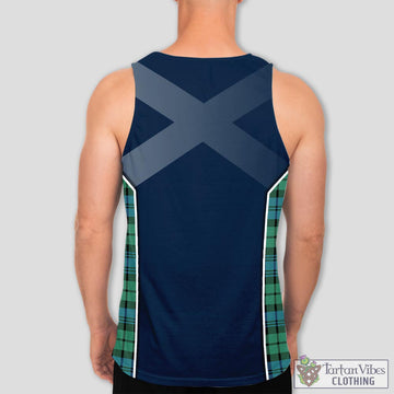 Campbell Ancient 01 Tartan Men's Tanks Top with Family Crest and Scottish Thistle Vibes Sport Style