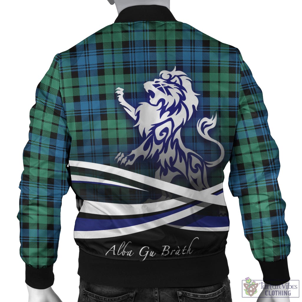 Tartan Vibes Clothing Campbell Ancient 01 Tartan Bomber Jacket with Alba Gu Brath Regal Lion Emblem