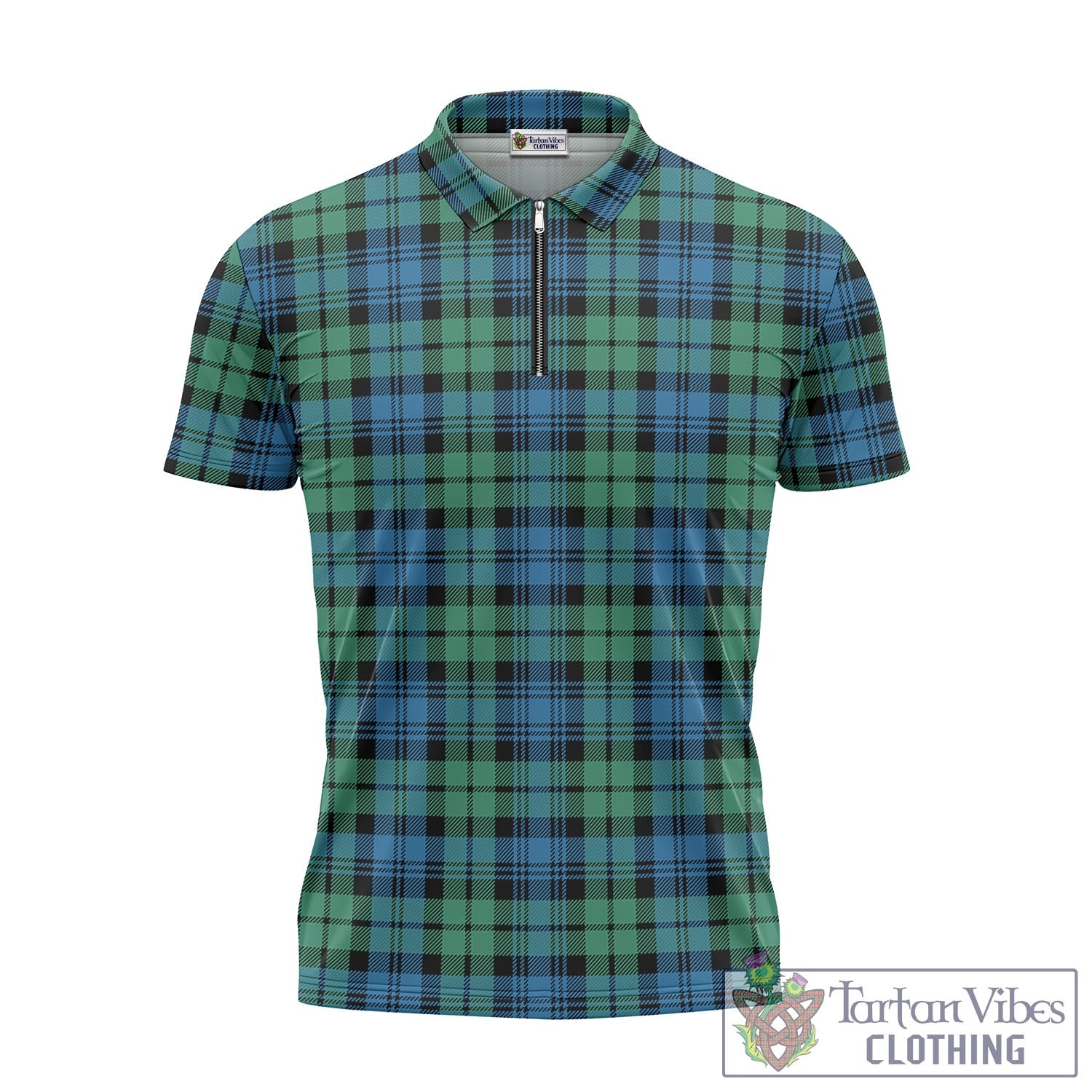 Tartan Vibes Clothing Campbell Ancient #01 Tartan Zipper Polo Shirt